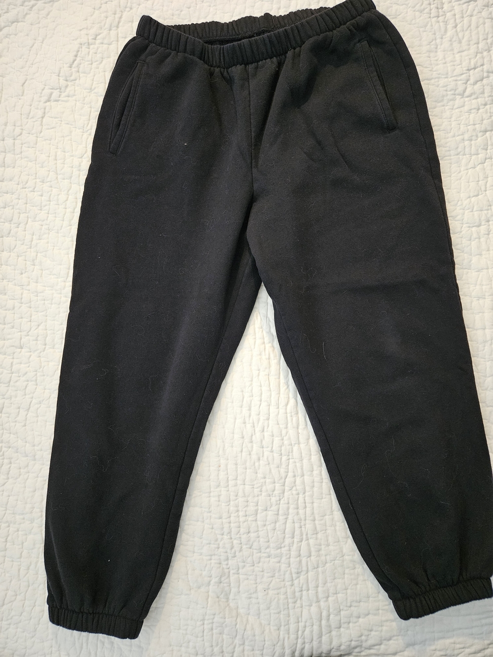 GAP VintageSoft Black Women's Elastic-Waist Joggers with Side Pockets